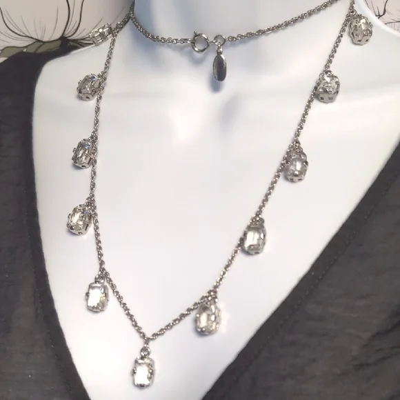 Ann Taylor Crystal Drop Necklace - Picture 2 of 9
